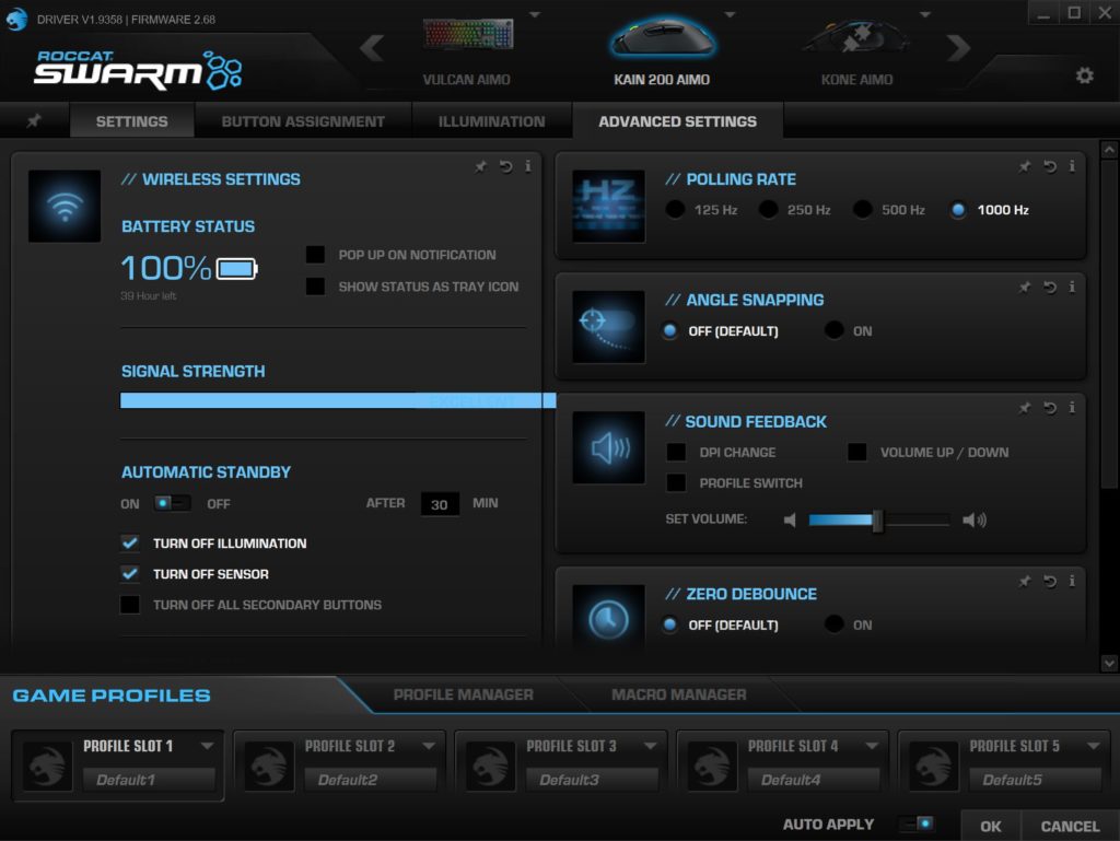 roccat kain 200 aimo swarm software